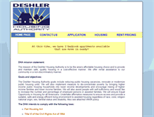 Tablet Screenshot of deshlerhousing.com